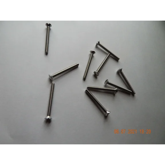 Stainless Steel Oval Head Slotted Machine Screws 12/24 X 2 18-8 10 Pcs. New