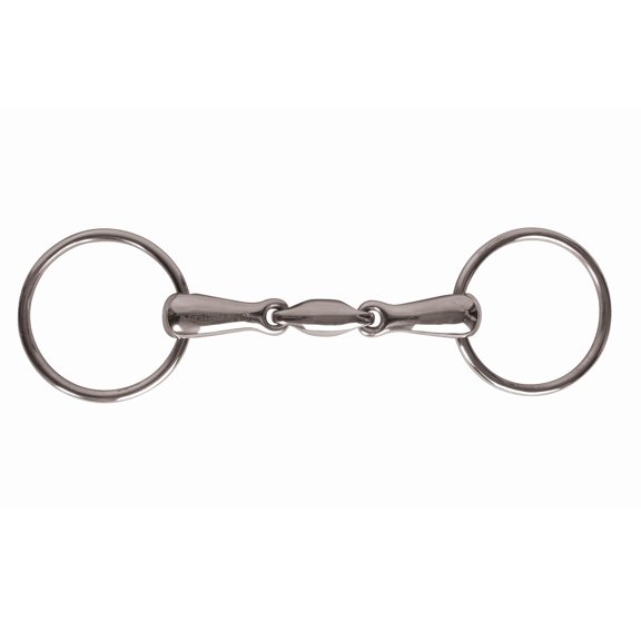 Stainless Steel Oval Link Loose Ring Snaffle Bit, 4.75"
