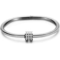 thumbnail image 1 of Stainless Steel Oval Shape Cubic Zircon Bangle Bracelet, 1 of 5