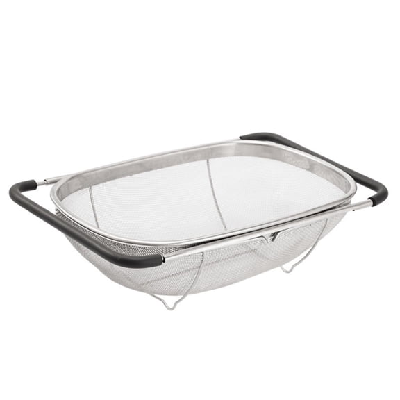 Stainless Steel Oval Strainer Basket Colander, 4/6qt Over The Sink Fine Mesh Expandable, Colander For Kitchen Sink, Vegetables, Strain, Drain, Rinse Fruits