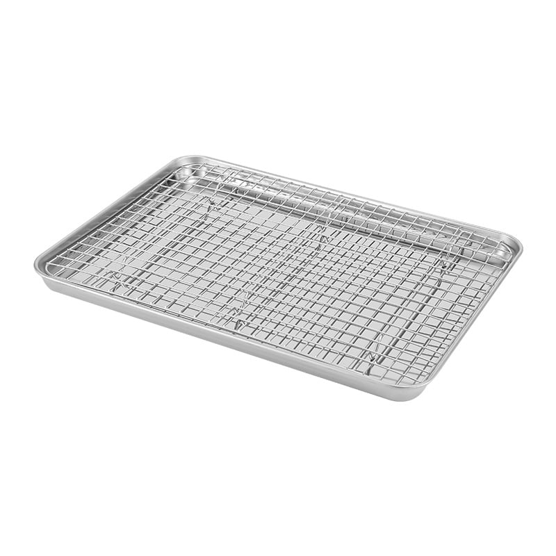 Stainless Steel Oven Tray Small Baking Pan Sheet and Rack for Oven ...