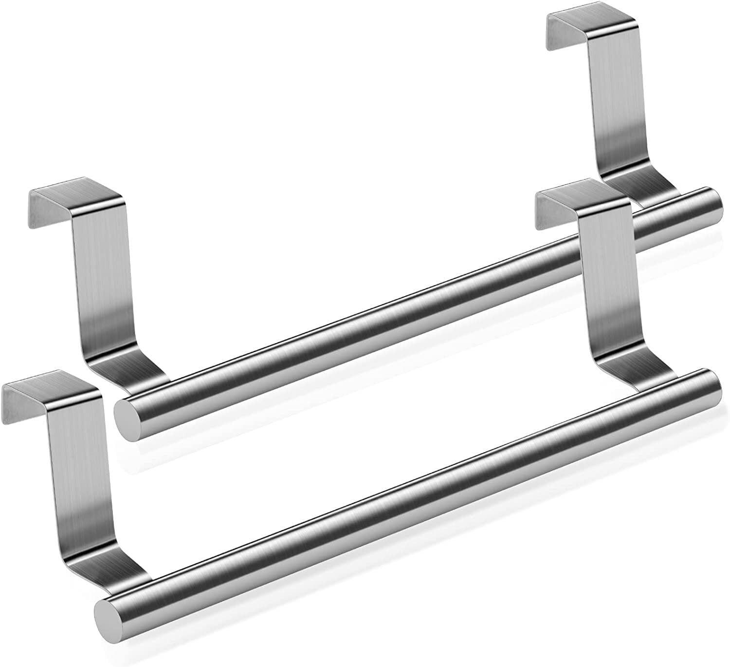 "Wattne 9"" Stainless Steel Over Door Towel Rack Bar Holders, Universal