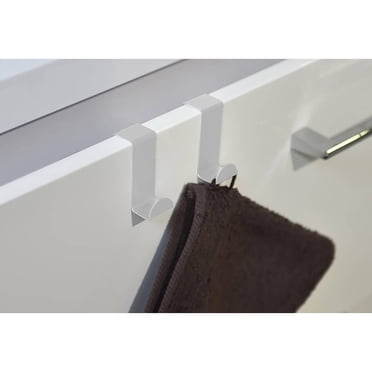 10 Pack Over Cabinet Door Hooks – Stainless Steel Double Hooks for Drawer, Closet, Fence and Storage