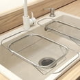 thumbnail image 1 of Stainless Steel Over the Sink Colander Strainer Basket – Expandable Vegetable Washing Basin and Drying Rack for Kitchen Sink, 1 of 5