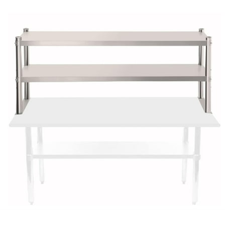 Stainless Steel Overshelf for Prep & Work Table,12"x48" Commercial Adjustable Double Shelf 2 Tier Shelves for Restaurant,Bar,Utility Room,Kitchen and Garage