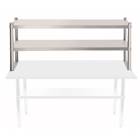 Stainless Steel Overshelf for Prep & Work Table,12"x48" Commercial Adjustable Double Shelf 2 Tier Shelves for Restaurant,Bar,Utility Room,Kitchen and Garage