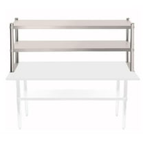 Stainless Steel Overshelf for Prep & Work Table,12"x48" Commercial Adjustable Double Shelf 2 Tier Shelves for Restaurant,Bar,Utility Room,Kitchen and Garage