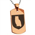 thumbnail image 1 of Tioneer Stainless Steel Owl Wisdom Coat of Arms Shield Engraved Dog Tag Pendant Necklace, 1 of 1