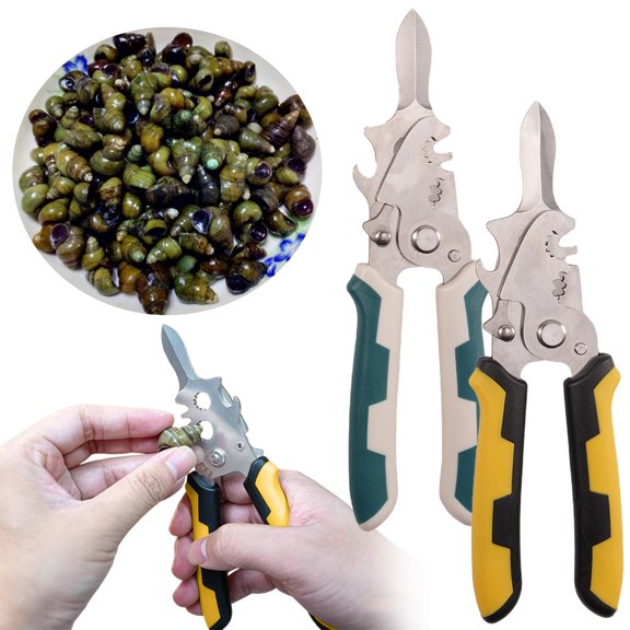 Stainless Steel Oyster Shucker, Shellfish Opening Pliers for Clams Mussels and Kitchen Restaurant Tool