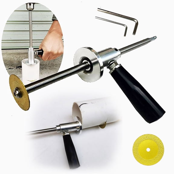 Stainless Steel PVC Pipe Cutter Tool for Plumbing with Adjustable Depth Guide and Removable Cutting Wheel