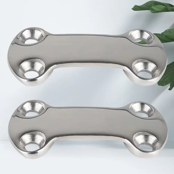 Stainless Steel Pad Plate Tie down Loops 1in, 304 Grade Anchor Points with Screws for Boat-sailing Surfing Kayak Cargo Securing Accessories, 2Pcs