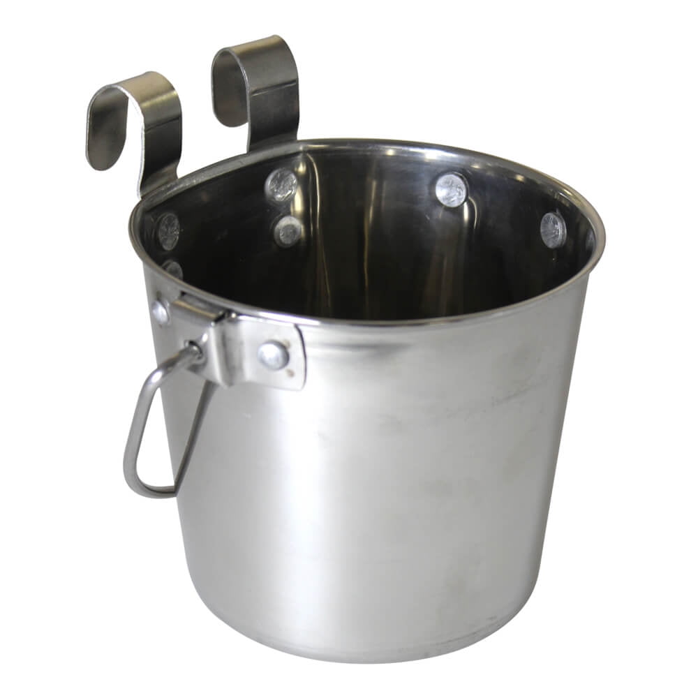 Stainless Steel Pail, Flat Sided Hook-On with Rivets, 9 qt - Walmart.com