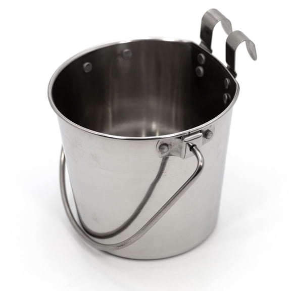 Stainless Steel Pail, Round with Rivets, 9 qt