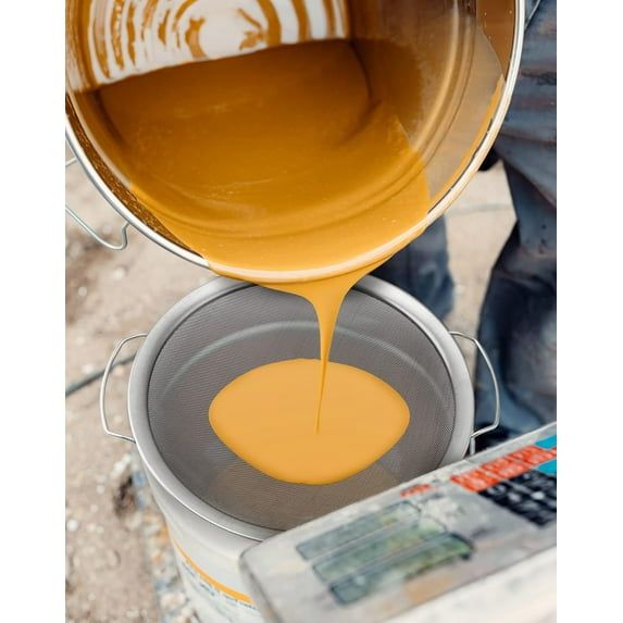 Stainless Steel Paint Strainer for 5 Gallon Bucket, 2 Pack Fine Mesh Filter, Reusable Paint Funnel for Paint, Oil, Gas, Kerosene