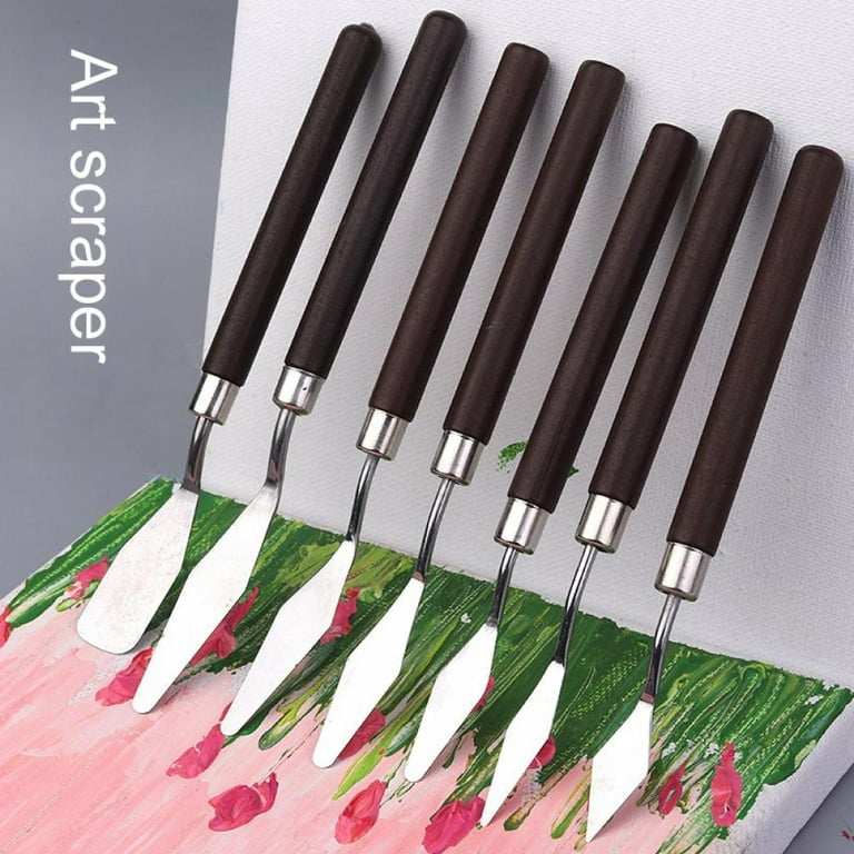 1 Pcs Stainless Steel Spatula Palette Knife Oil Painting Scraper Artist For  Color Mixing Painting Tools Art Supplies