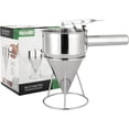 thumbnail image 1 of Stainless Steel Pancake Batter Dispenser, Funnel Dispenser with Stand for Takoyaki and Baking, 1 of 13
