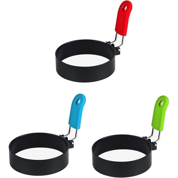 Stainless Steel Pancake Mold Set Stainless Steel Egg Ring Molds Different Shapes Fried Egg Mould Fried Egg Rings Mold Non Stick For Griddle Pan Fried Egg Mold Ring Fried Egg Rings 3 Pcs(Color:D.)