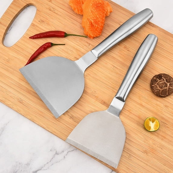 Stainless Steel Pancake Spatula | Hollow Handle Cooking Turner | Heavy-Duty Grill & Steak Flipper | 11.8in Durable BBQ Utensil | Easy Clean Kitchen Tool Silver