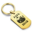 thumbnail image 1 of Stainless Steel Papa Bear Dog Tag Keychain Circle Ring, 1 of 2