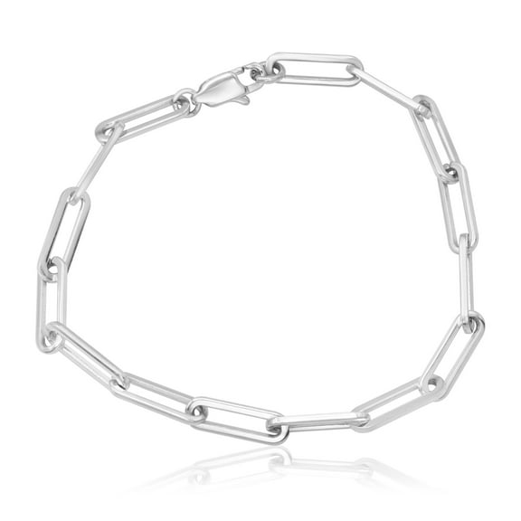 Stainless Steel Paper Clip Link Chain Bracelet for Women - Adjustable, Stylish & Versatile