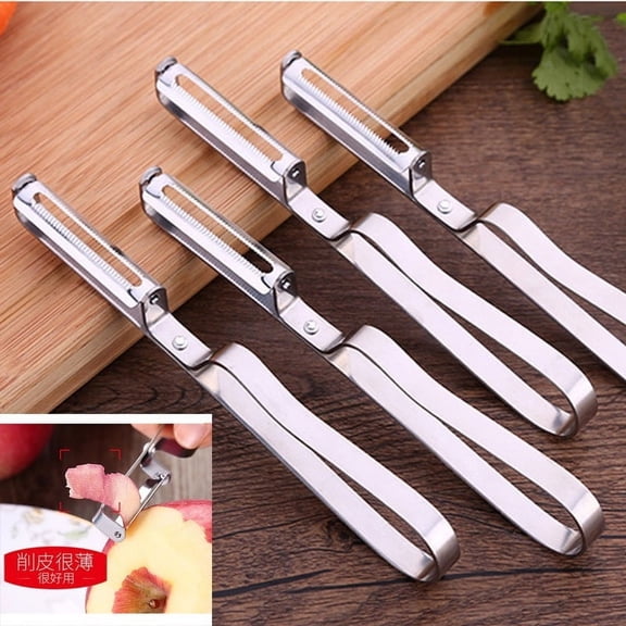 Stainless Steel Paring Knife | Multi-Functional Potato Peeler | Melon Fruit Peeler | Visual Experience Artistic Kitchen Tool | Ergonomic Handle | Unique Desktop Decor | 1 Piece