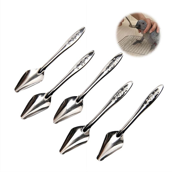 Stainless Steel Parrot Feeding Spoon 5 Pack, 4.72 Inch Narrow Tip Hand Feeding Spoon for Baby Birds, Small Pets, Cockatiel, Finch, Canary Easter Gifts for Bird Lovers