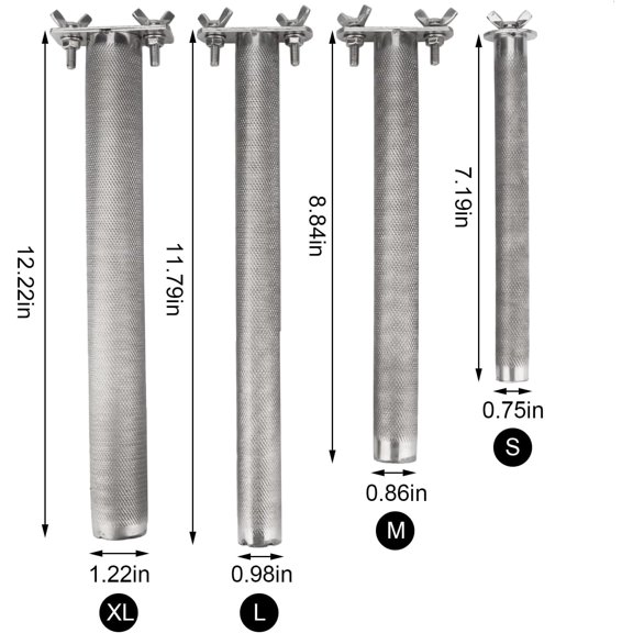 Stainless Steel Parrot Perch for Nail Trimming and Exercise - XL Size 12.22 * 1.22 inch