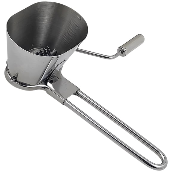 Stainless Steel Parsley Chopper Roller, Hand-Cranked Herb Mincer, Multi-Functional Kitchen Gadget for Cilantro, Fresh Herb Cutter with Rolling Cutter, 7.3 x 6.5 x 2.4 in / 18.6 x 16.5 x 6 cm