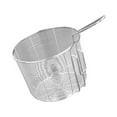 thumbnail image 1 of Stainless Steel Pasta Boil Basket Kitchen Utensil with Handle Sifter Noodle Strainer Hot Pot Colander Fry Basket for Frying Cooking Camping 16cm, 1 of 8