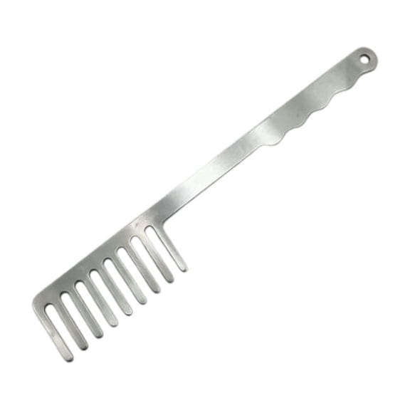 Stainless Steel Pasta Noodle Comb Tool with Ergonomic Handle for Kitchen Cooking and Serving Use