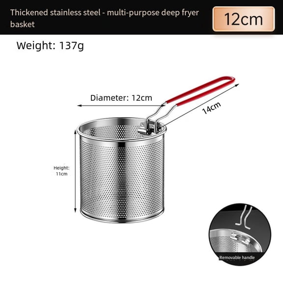 Stainless Steel Pasta Strainer Basket With Handle, 7.87 Inch Vegetable Steamer Insert For Pot, Multi-Purpose Cooking Tool For Boiling Spaghetti, Ramen, Pho, Steaming Buns, Bread, Eggs(01)