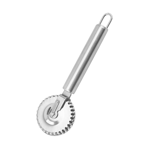 Stainless Steel Pastry Wheel Cutter with Ergonomic Handle and Fluted Edge for Dough Pasta Pie Ravioli Baking Tool