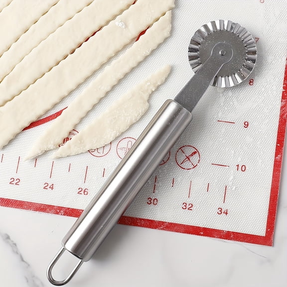 Stainless Steel Pastry Wheel Pizza Cutter Roller Knife - Sharp Cutting Blade With Ergonomic Handle For Home Kitchen, Baking, Pizza Making, Pastry Preparation