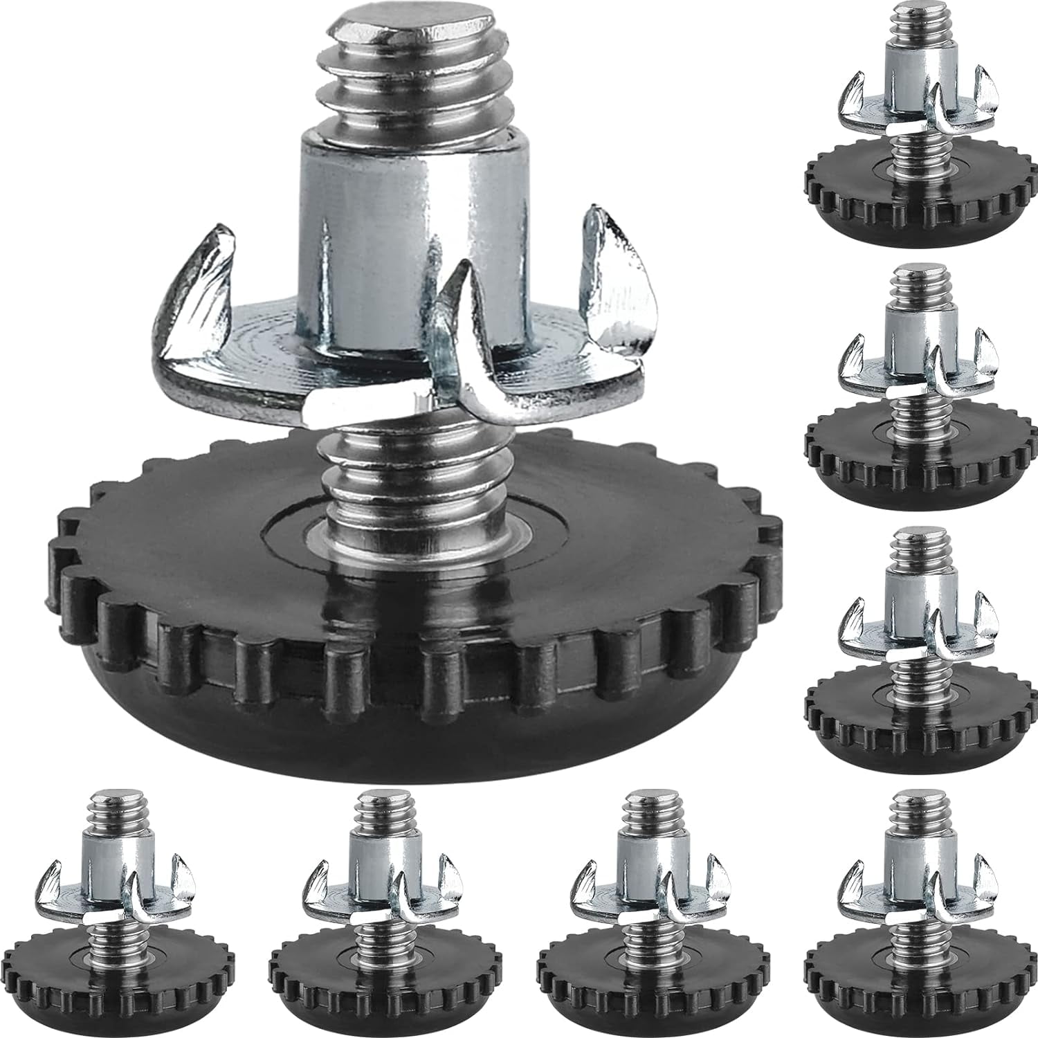 64 Pcs 1/4-20 Stainless Steel Adjustable Furniture Leveling Feet – Screw-In Glides For Tables, Chairs, Cabinets