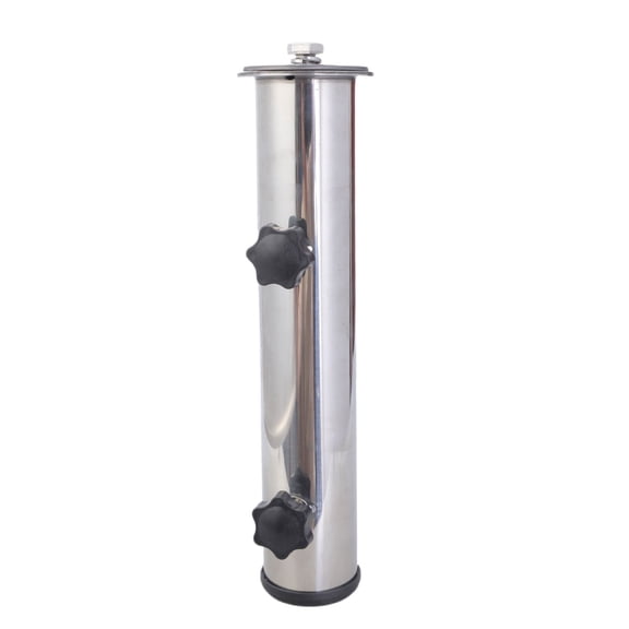 Stainless Steel Outdoor Parasol Base Stand Sleeve Tube with Screw and Spacers for Patios Umbrella Holder Supportive Tube