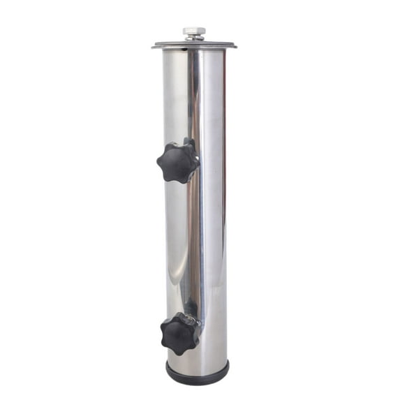 Stainless Steel Outdoor Parasol Base Stand Sleeve Tube with Screw and Spacers for Patios Umbrella Holder Supportive Tube