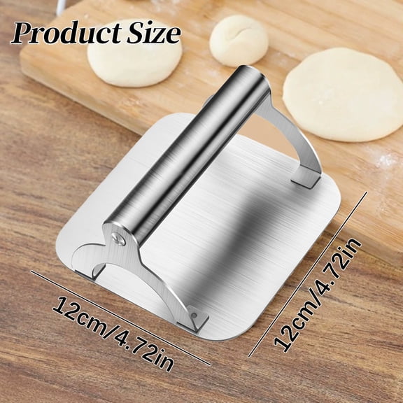Stainless Steel Patty Press - Hand Press Burger Maker - Non-Stick Hamburger Forming Tool for Beef Chicken Fish Patties - 1 Press