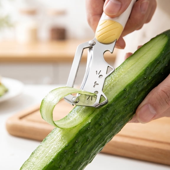 Stainless Steel Peeler Knife,Heavy Duty Metal Handle Potato Apple Carrot Scraper for Kitchen Use,Rust Resistant Coating