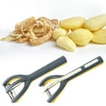 thumbnail image 1 of Stainless Steel Peeler Set 3-in-1 Kitchen Gadget for Melon and Fruit Peeling with Comfortable Handle, Easy Clean, 18.8x6.8cm, 1 of 1