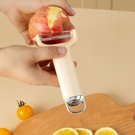 Stainless Steel Peeler Vegetable Fruit Peeler Multi-Function Carrot Grater Tool Beige YIWEI