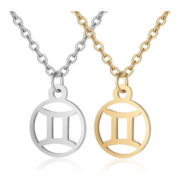 Stainless Steel Pendant Necklace Lobster Zodiac Sign Gold Silver 16.3" 2Mm Z578