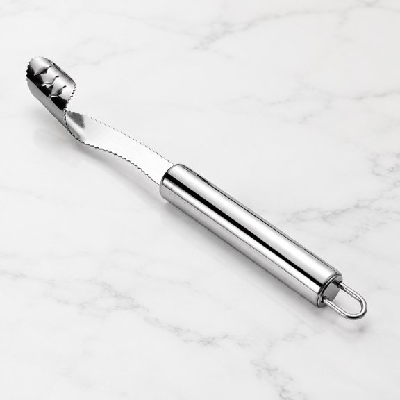 Stainless Steel Pepper Corer and Seed Remover, Bitter Melon Deseeder Tool, 22.5cm, 2 Pack, Kitchen Vegetable Prep Gadget