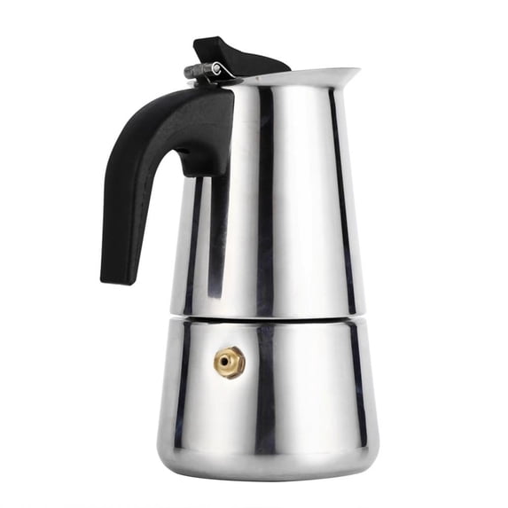Stainless Steel Percolator Pot Espresso Coffee Maker Stove Home Office Use (200ml), Stainless Steel, Percolator Pot
