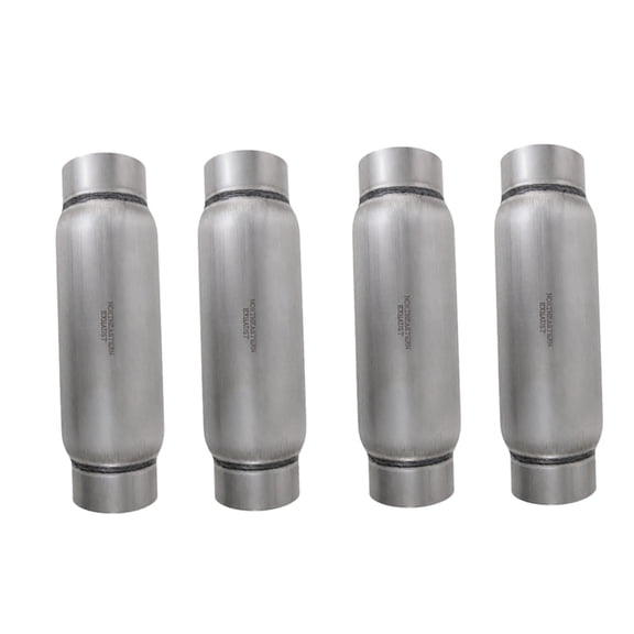 Stainless Steel Performance 4" Resonator 12" Body 16" Long (Set of 4)