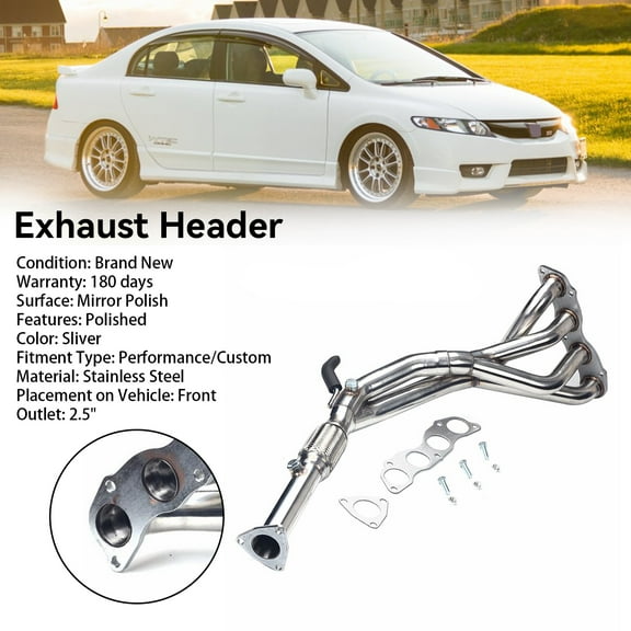 Stainless Steel Performance Header Racing fit for Honda Civic Si FG2/FA5 2006-2011