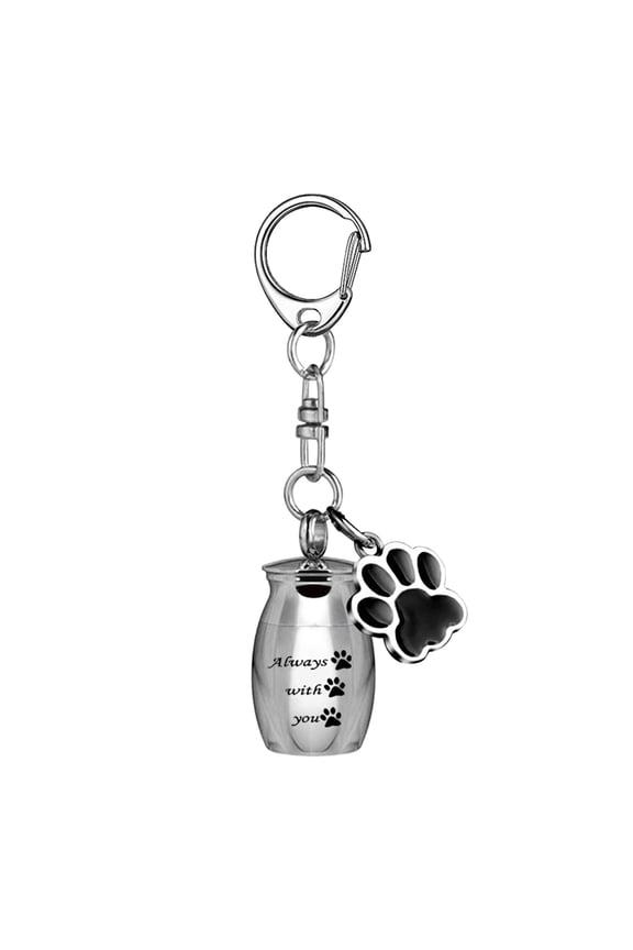 Stainless Steel Pet Ashes Keychain - Leakproof Memorial Pendant for Keys, Car Mirror, Travel & Sympathy Gifts