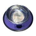thumbnail image 1 of Stainless Steel Pet Bowl Non-Slip Purple 1 Pack For Cat And Dog Food Water Feeding, 1 of 7
