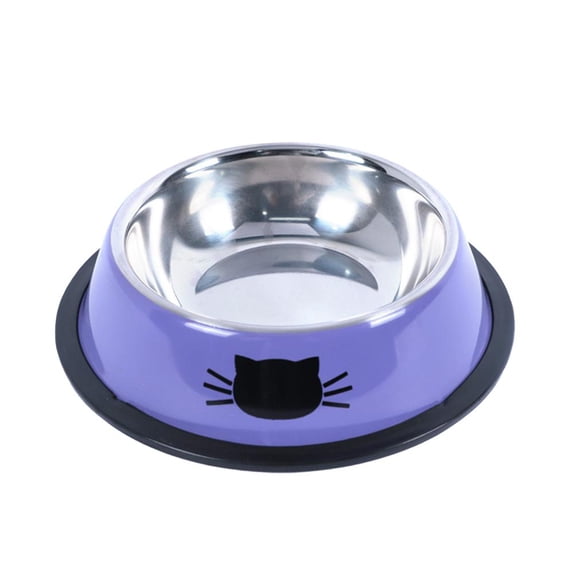 Stainless Steel Pet Bowl With Non-Slip Base Multiple Colors For Dogs And Cats
