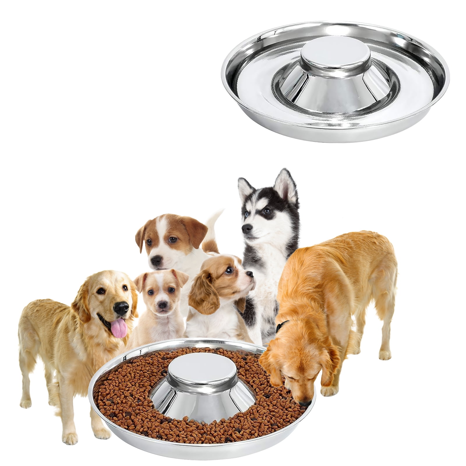 Stainless Steel Pet Bowl for Puppy, Dog Food and Water Feeding Bowl