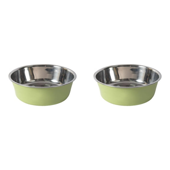 Stainless Steel Pet Bowls for Dogs & Cats - Durable Metal Food & Water Dishes with Non-Tip Design - Easy Clean Puppy/Cat Bowls for Indoor, Outdoor & Travel - Dishwasher Safe Shallow Feeding Bowls